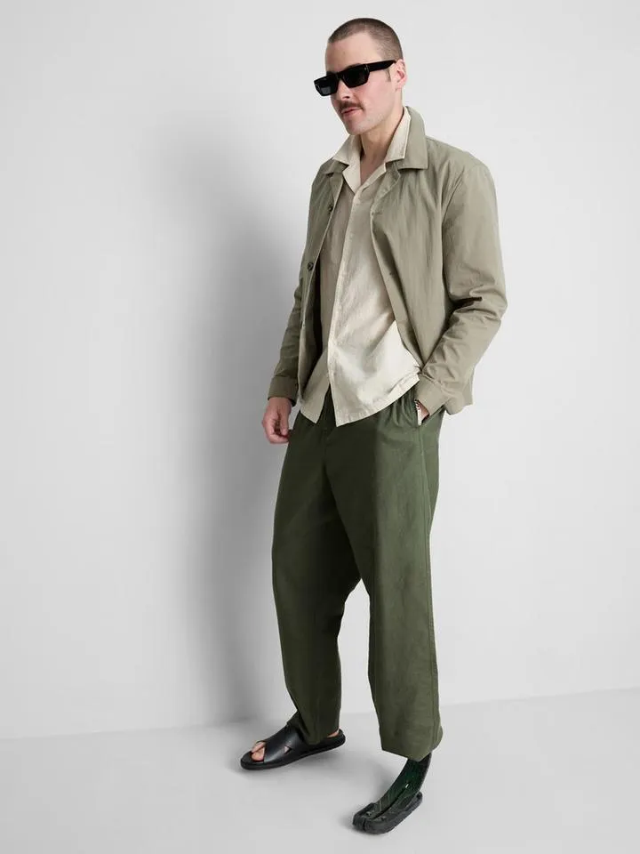 Pantalon en mélange de lin