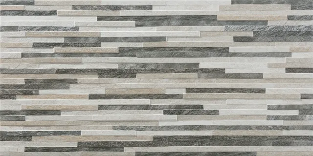 Azulejo porcelánico Metric efecto piedra gris 30x60 cm ARTENS