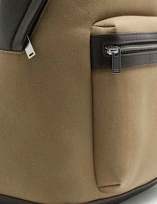 Textured Twill Mix Backpack