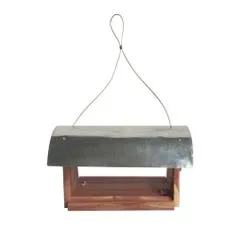 Voederhuisje met aluminium dak voor strooivoer