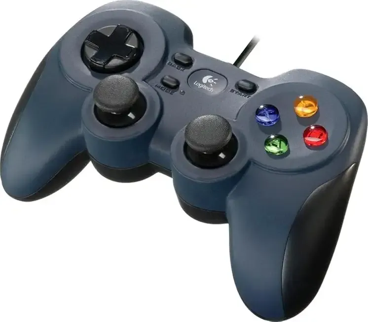 Logitech G F310 Wired Gamepad Controller Console - Blue/Black | Console-like layout, 4-switch D-pad