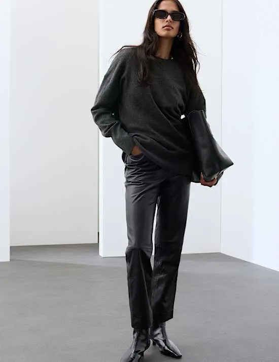 Lang geschnittener Pullover aus reinem Kaschmir