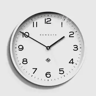 Newgate Number Three Echo Clock Silicone White