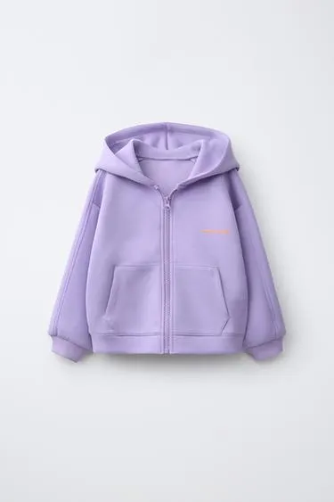 SPORTY EMBOSSED TEXT HOODIE
