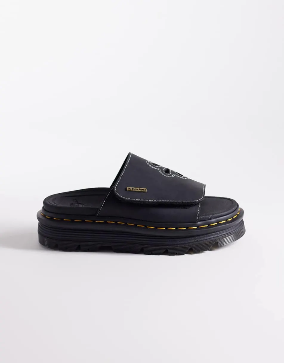 Dr Martens ZebZag flower slide in black wyoming