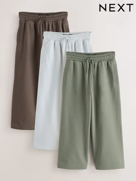 Grey and Black Wide Fit Joggers 3 Pack (3-16yrs)