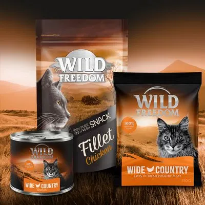 Offre d'essai : Croquettes, boîtes et friandises Wild Freedom pour chat Friandises Filets de poulet (100 g)