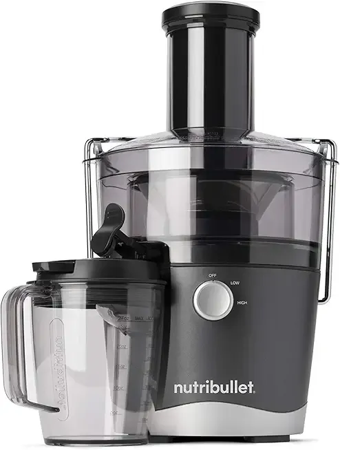 Juicer Centrifugal Juicer Machine for Fruit, Vegetables, and Food Prep, 27 Ounces/1.5 Liters, 800 Watts, Gray NBJ50100
