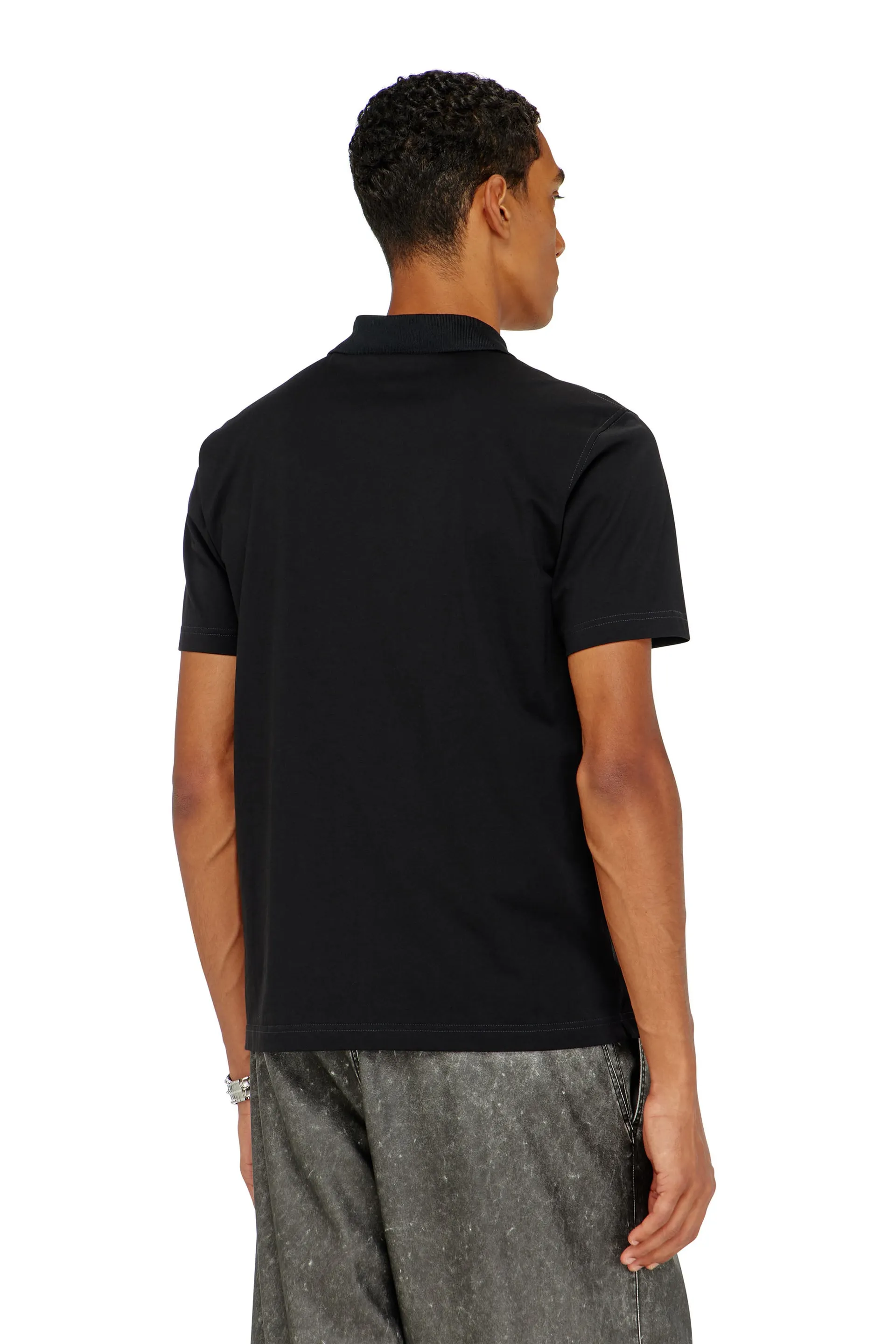 Polo shirt with contrast piping