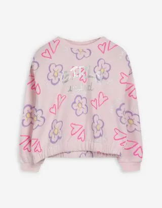 Felpa - Stampa allover - rosa
