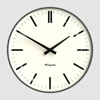 Newgate Radio City Wall Clock Blizzard Grey