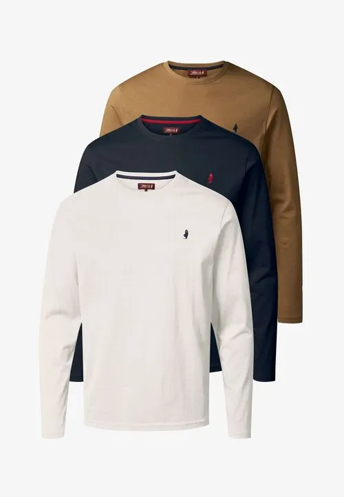 MCJACK 3-PACK - Topper langermet - dark sapphire otter white
