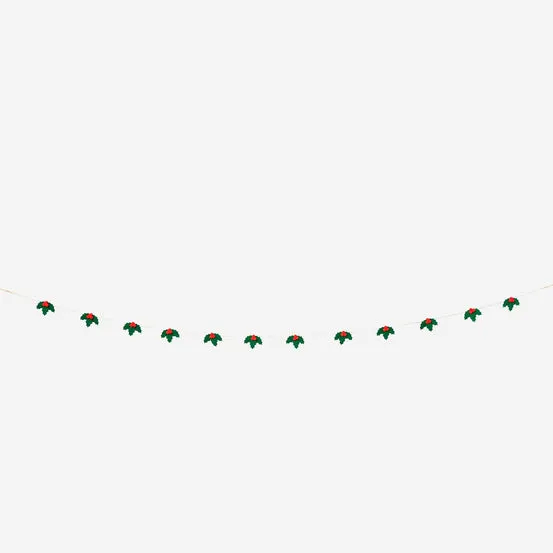 Filt kristtorngirlander - 300 cm