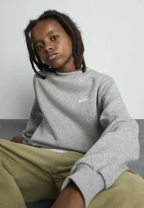 CLUB CREW UNISEX - Sweatshirt - grey heather/white