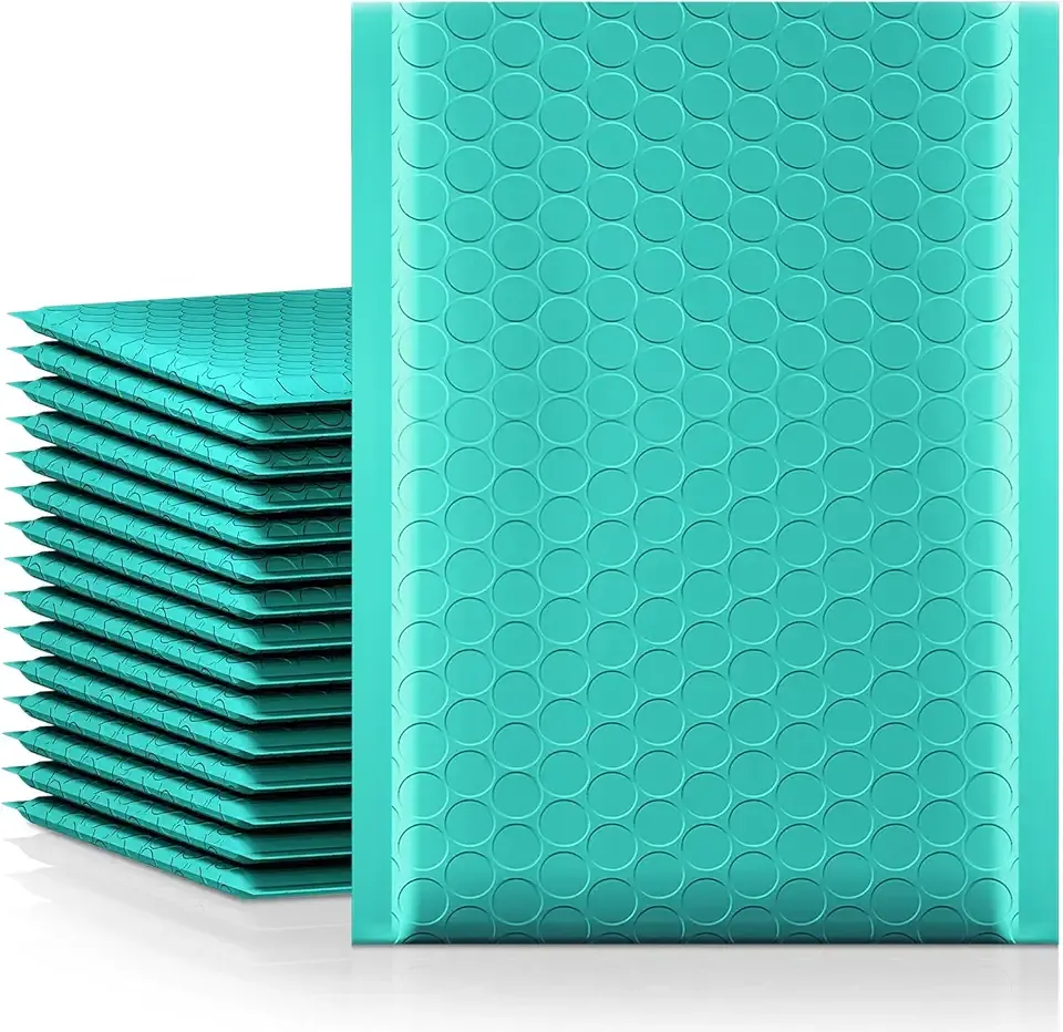 Fuxury Bubble Mailers 6x10" 100 Pack Teal Padded Envelopes Usable Size 6x9" Mailing Envelopes Bubble Padded Opaque Shipping Bags for Mailing,Packaging, Small Business, Boutique #0