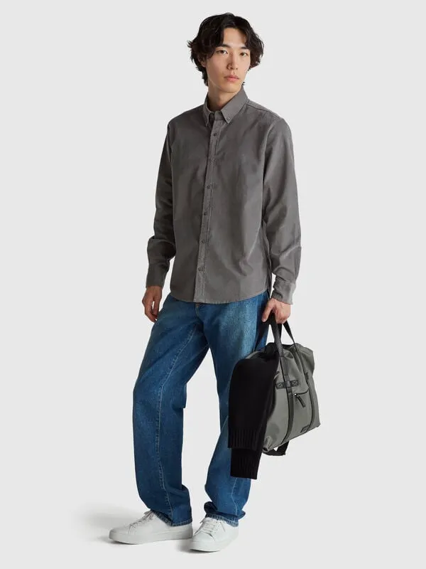 Corduroy button-down shirt