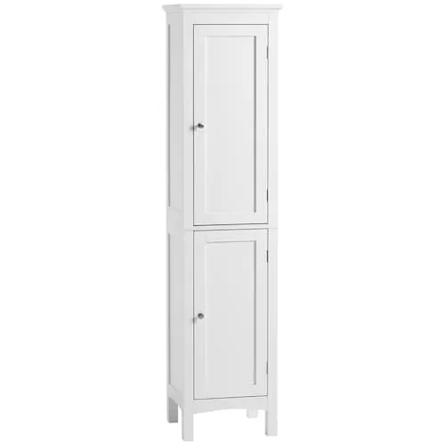kleankin 15-inch W x 63-inch H x 13-inch D Tall Bathroom Cabinet Linen Cabinet with Shelves in White
