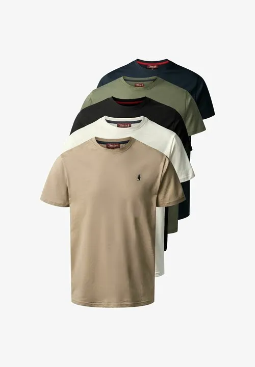 MCOHIO 5 PACK - T-shirts - dark s tap s whi beetl/silver