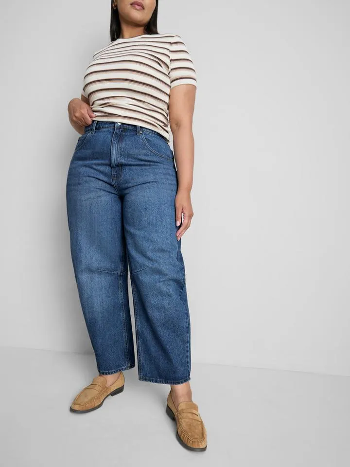 Jean barrel en coton By Coleen