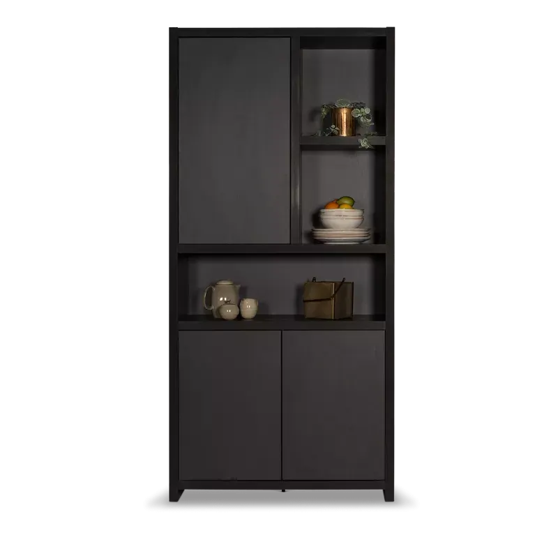 Wandkast (3 deuren/3 vakken) Monza - Zwart