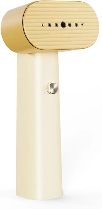 nexdoo G6 2-in-1 Portable Steamer for Clothes and Iron for Clothes, Just 0.7lbs Lightly, 10 Minutes of Continuous Steam, 900W Light Steamer for travel and home (yellow)