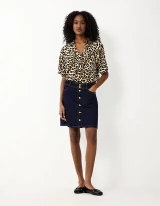 Gonna di jeans - denim blu scuro - Blu scuro