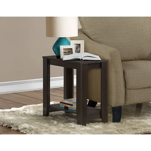Monarch Specialties Accent Table, Side, End, Nightstand, Lamp, Living Room, Bedroom, Laminate, Brown, Transitional