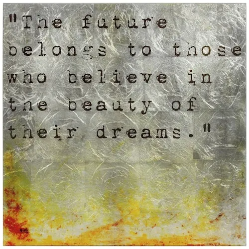 Future Reverse Printed Tempered Glass with Silver Leaf Wall Art