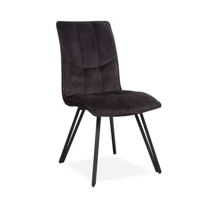 Eetkamerstoel Fancy - Velvet Adore Antraciet (OP=OP)