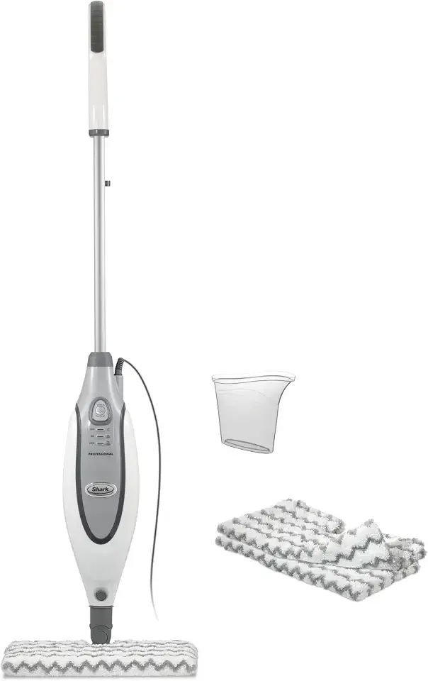 Shark Professional Steam Pocket Mop with 2 Double-sided Pads, White, S3601