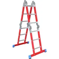 Escalera 3.55m 12 Peldaños Multipropósito Fibra de Vidrio 150 Kg Ubermann