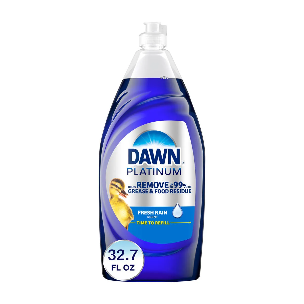 Dawn Platinum Dishwashing Liquid, Fresh Rain Scent, 32.7 fl oz