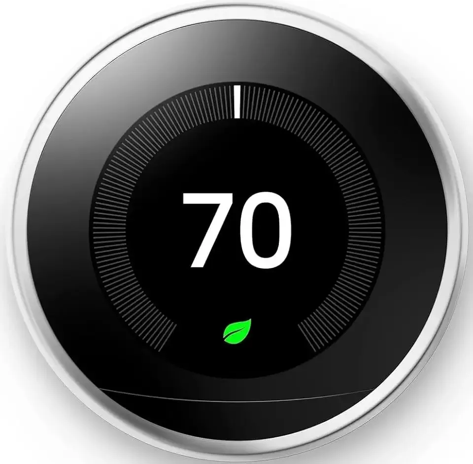 Nest Learning Thermostat - 3rd Gen - Programmable Smart Thermostat for Home - Compatible with Alexa (Polished Steel)