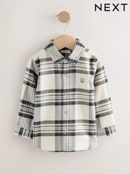 Blue/Ecru Long Sleeve Character Shirt (3mths-7yrs)