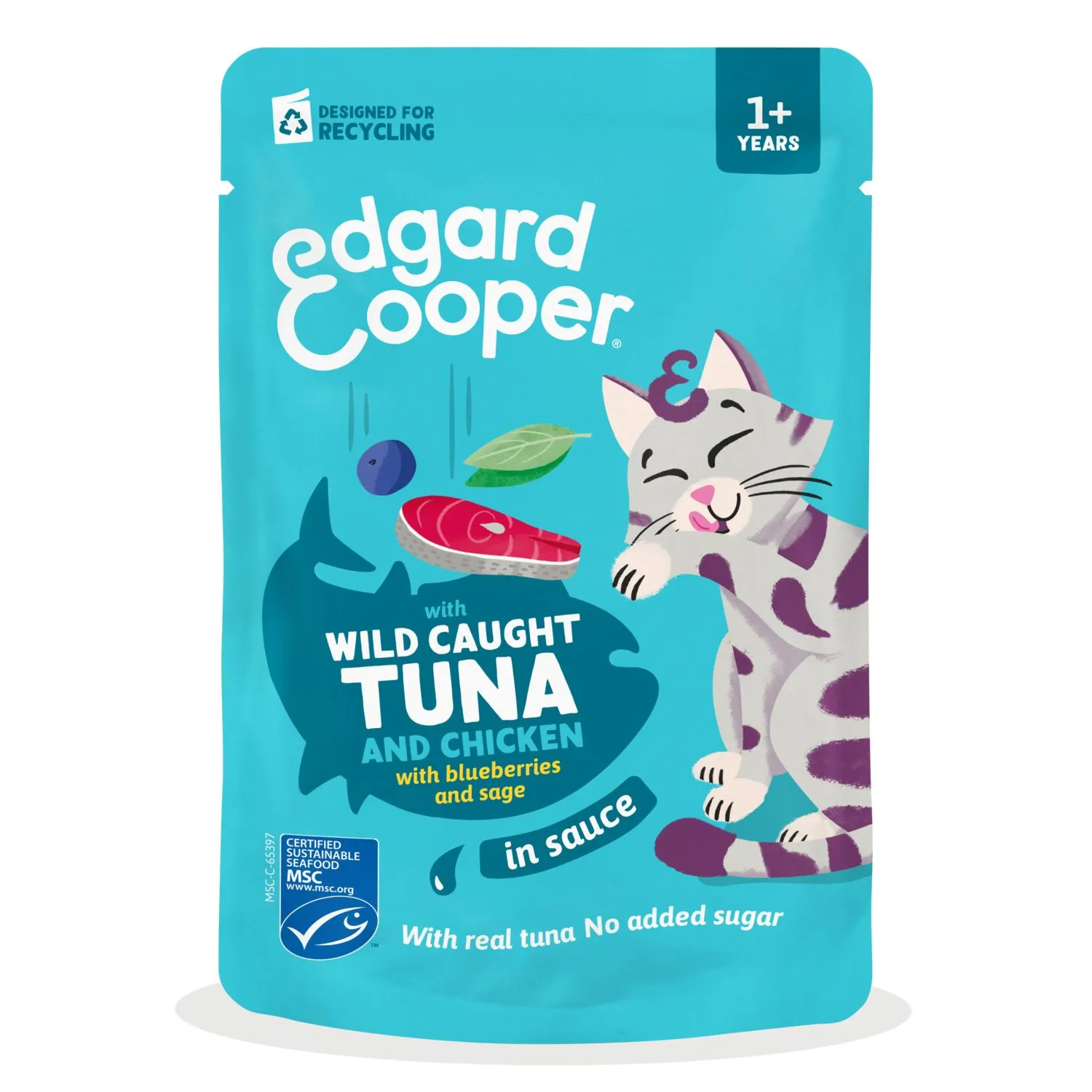 Edgard&Cooper Sauce pouche adult - Natvoer - Tonijn&Kieken 85 g