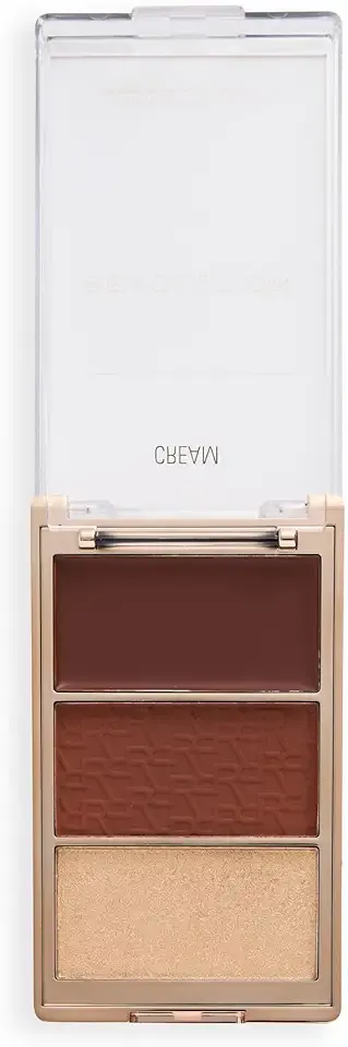 Revolution, Blush Icon Palette, Cream, Matte, & Shimmer Bronzer Trio, Hyaluronic Acid Infused, High Pigment, Vegan & Cruelty-Free, Rebellious Red, 0.09 oz