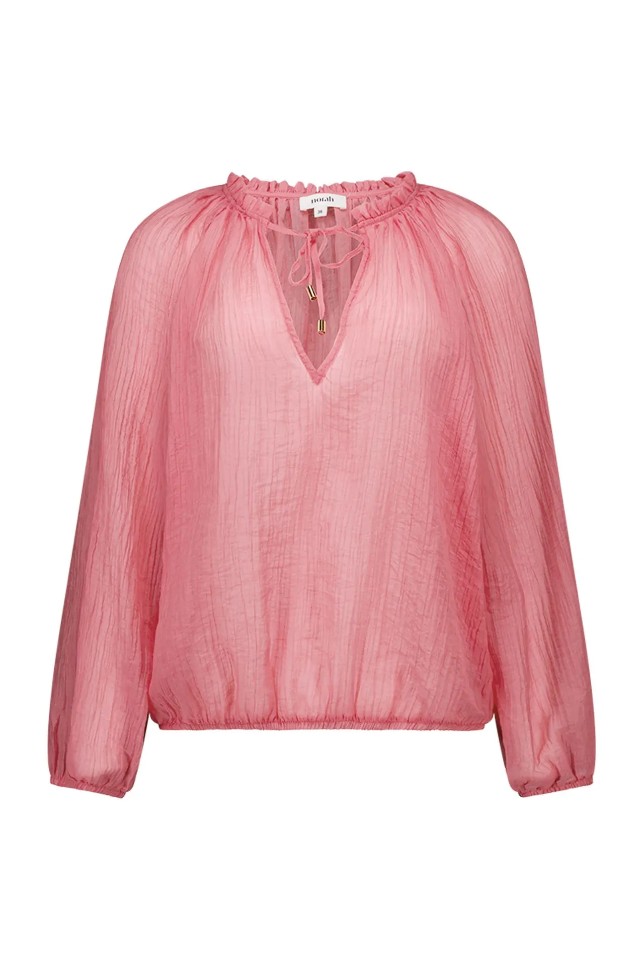 Roze blouse met koord