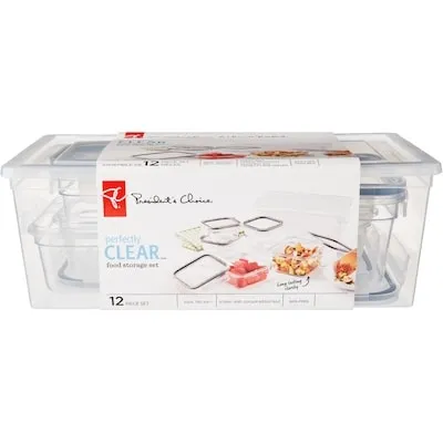 12-Piece Tritan Food Storage Set, Clear