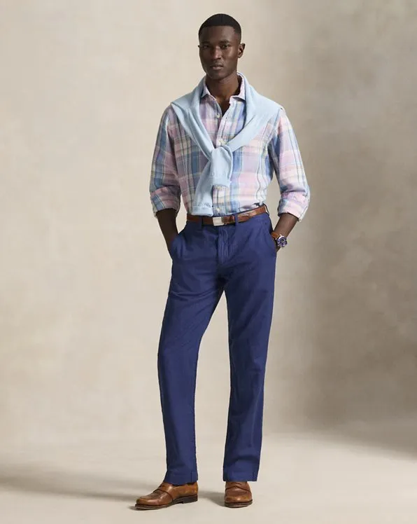 Bedford Classic Fit Linen-Cotton Trouser