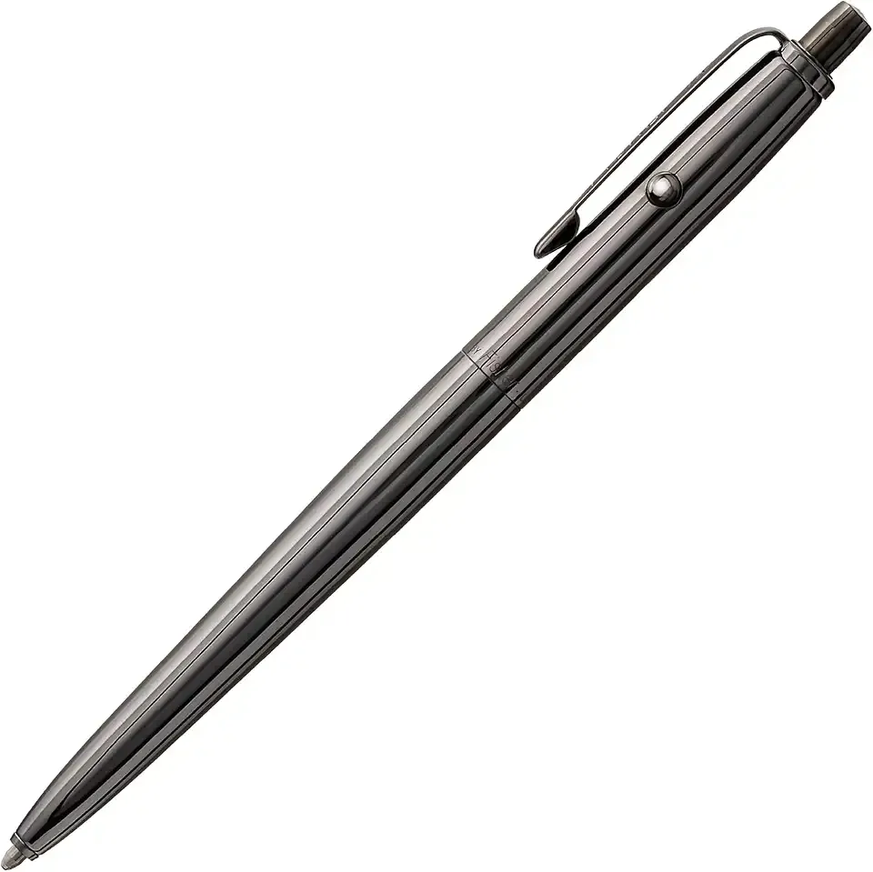 Fisher Space Pen Black Titanium Nitride Original Astronaut Pen, Pressurized Ballpoint Pen Writes Upside Down, Extreme Temperatures, Black Ink, Medium Point, Pocket Clip, Gift Box, Made in USA