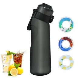 HYPERANGER 650ml Water Bottle with 3 Flavor Pods - Black