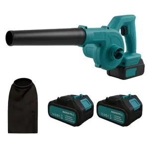 Soffiatore a Batteria 18V professionale con 2 batterie e valigetta motore brushless beccuccio, estendibile pulizia veloce giardino garage auto