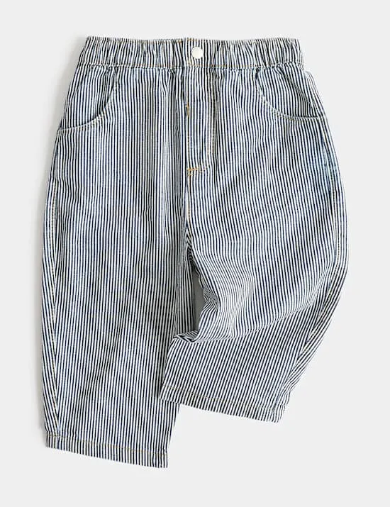 Pure Cotton Ticking Stripe Trousers (0-5 Yrs)
