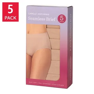 Carole Hochman Women's Seamless Brief, 5-pack