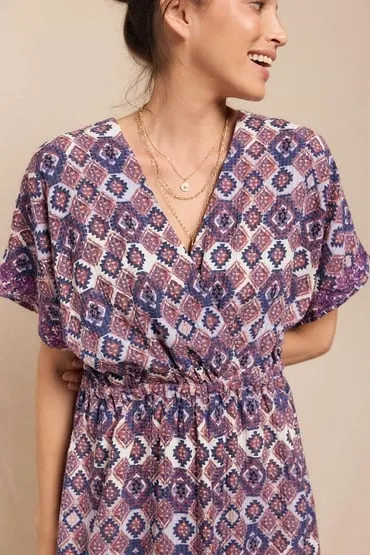 Vestido largo estampado