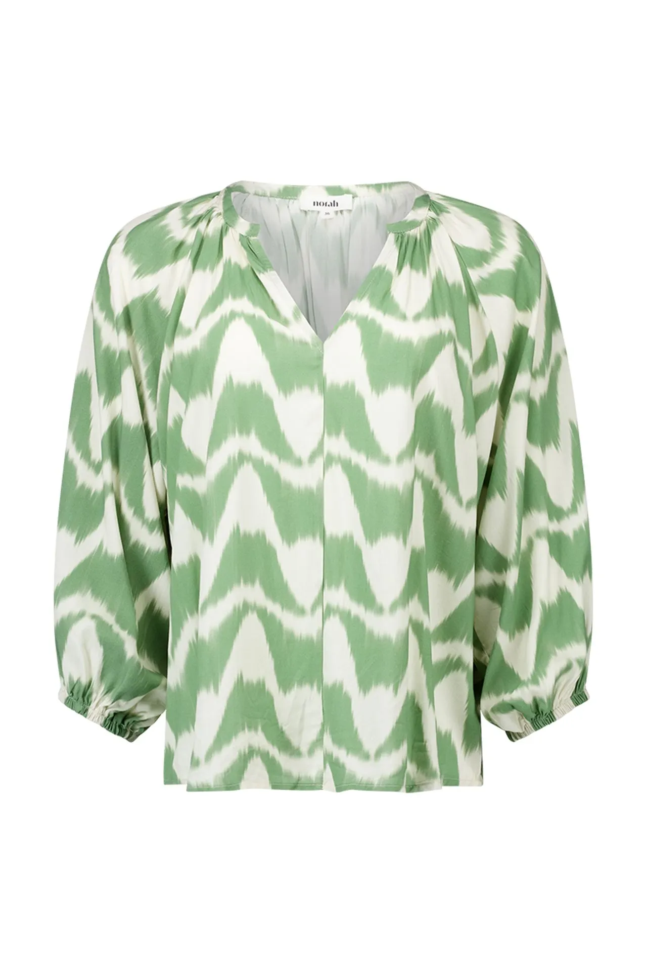 Groene blouse met grafische print