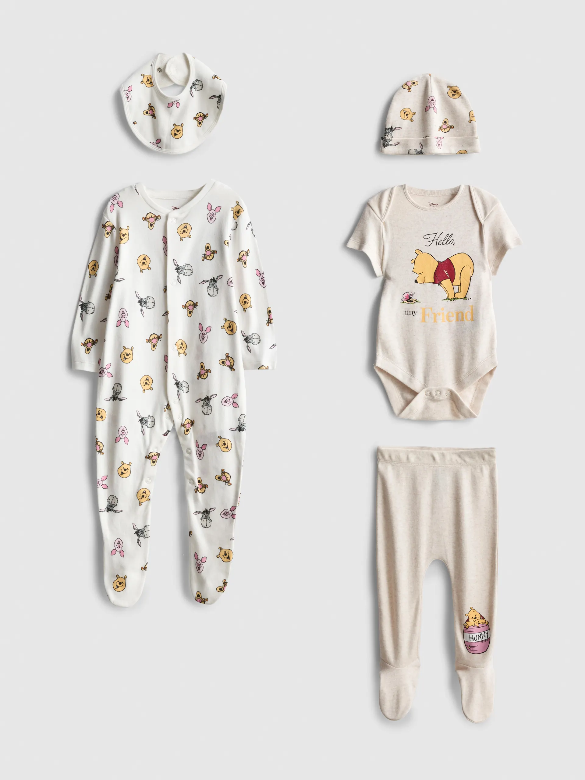 0–9 mois | Ensemble bébé 5 pièces Disney Winnie l'ourson