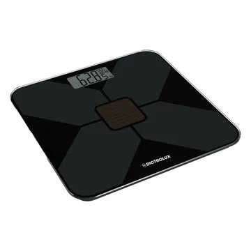 Bilancia Pesapersone Digitale Solare 180 Kg in Vetro Temperato con Display LCD Nera