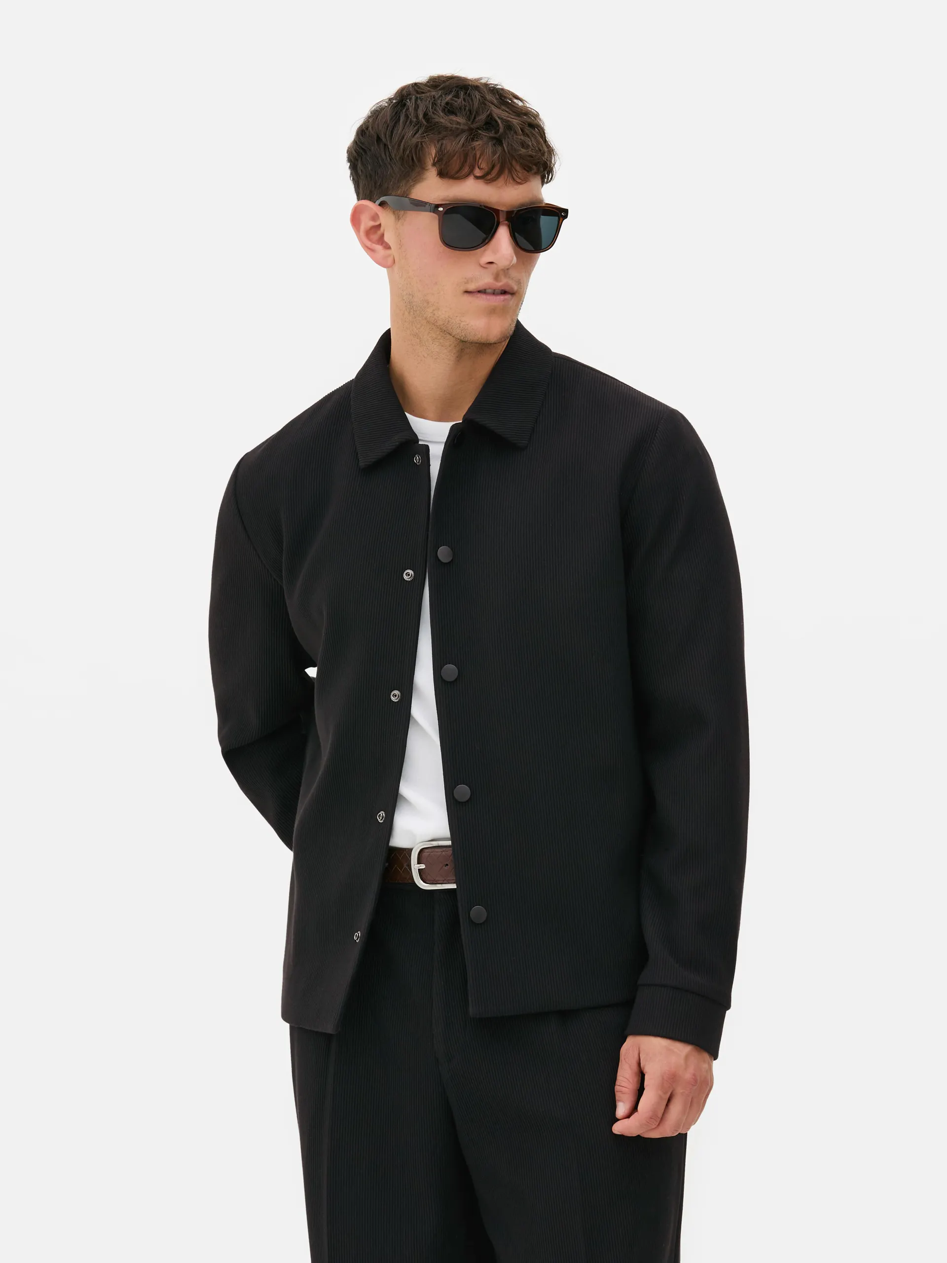 Veste boutonnée en toile