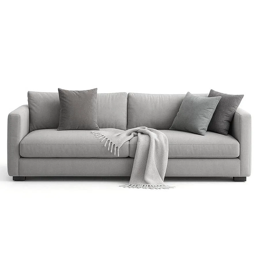 Sofá Skyline by Greco Magno 3 Cuerpos 200x90x85cm Gris Plata